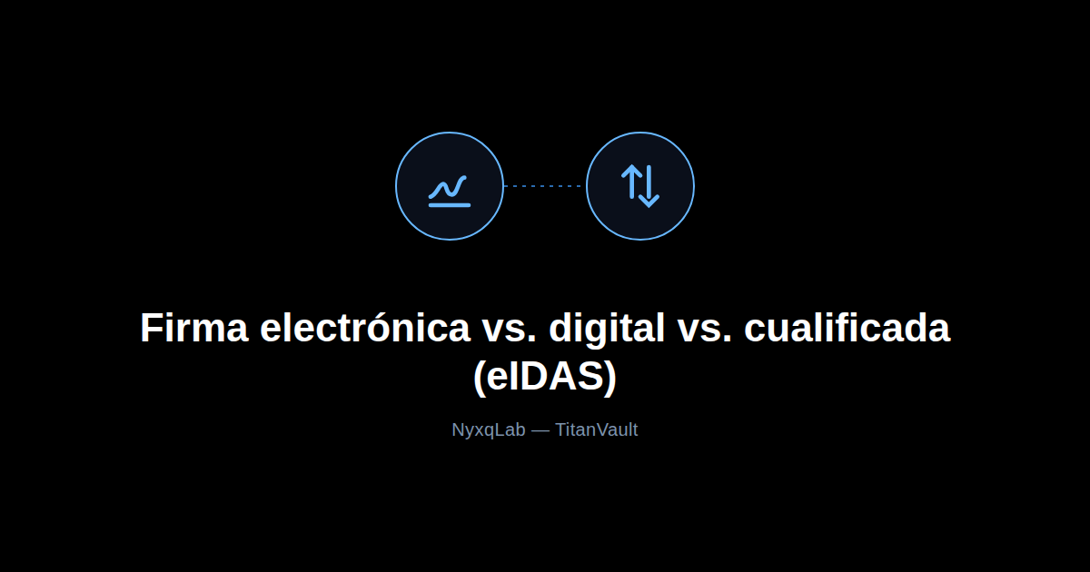 Icono de firma y comparación, representando firma electrónica frente a digital frente a cualificada
