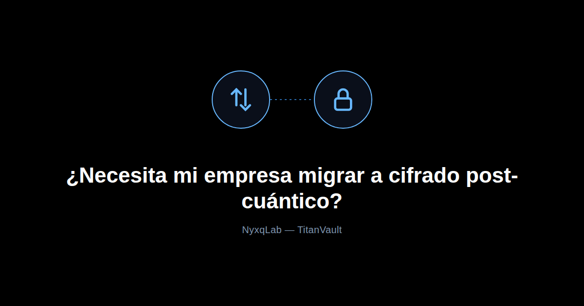 Icono de comparación y candado, representando si una empresa necesita migrar a cifrado post-cuántico